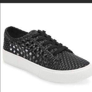 Marc Fisher Sneakers Womens 8 Black Surly 2 Wicker Breathable Shoes